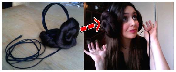 これであなたもレイア姫 ぐるぐる髪の毛付きのヘッドフォン ロケットニュース24