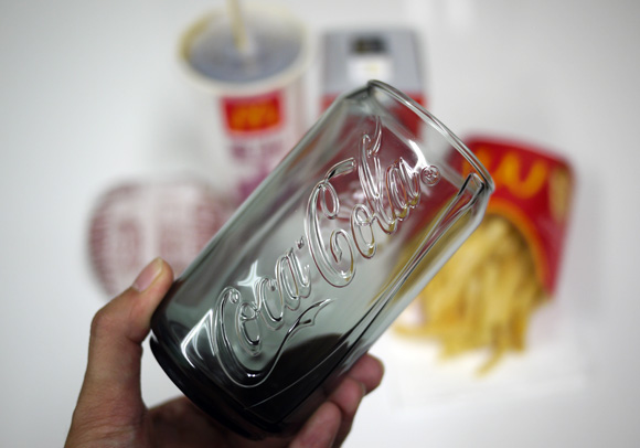 今日からマックのLLセット購入でもらえる缶コーラデザインの「コークグラス」、一番安い方法でゲットしてみた！
