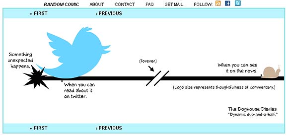【図解】Twitterとテレビの情報スピードの違い / 鳥とカタツムリぐらいの差がある