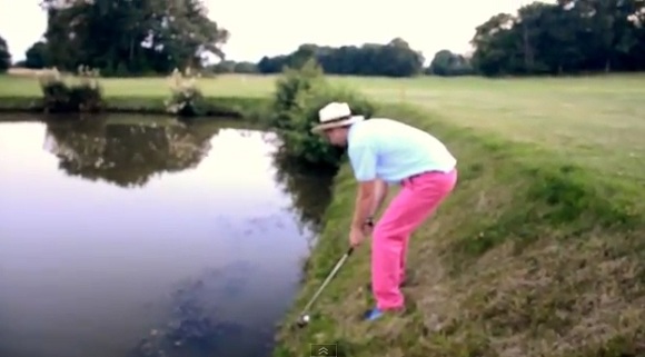 「ウォッカを9杯飲んでゴルフをするとこうなる」という動画