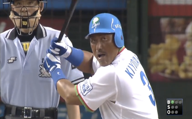 【衝撃野球動画】レジェンド・シリーズで一打席対決をした清原和博氏がまるで外国人助っ人だと話題
