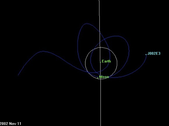 地球の周りをキモい軌道でグルグル回っていた不思議な物体「J002E3」の動きが一発で分かるGIFアニメ