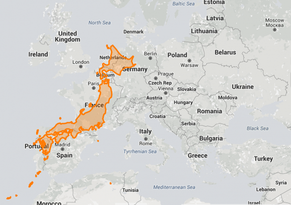 プログラマーが開発した 国の本当の大きさが確認できる地図サイト で遊んでみた 日本がやたらに長いことが判明 ロケットニュース24