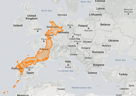 プログラマーが開発した「国の本当の大きさが確認できる地図サイト」で遊んでみた！ 日本がやたらに長いことが判明