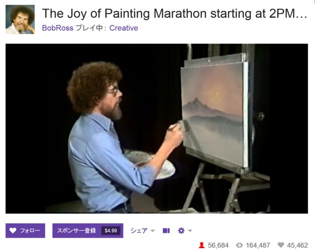 【ね、簡単でしょ】Twitchで「ボブの絵画教室」が200時間連続放映してるぞ！ 海外ネットユーザーが興奮しすぎてて笑った