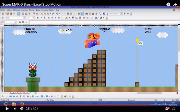 衝撃事実 万能すぎる Excel シートは スーパーマリオ までも再現できる ロケットニュース24