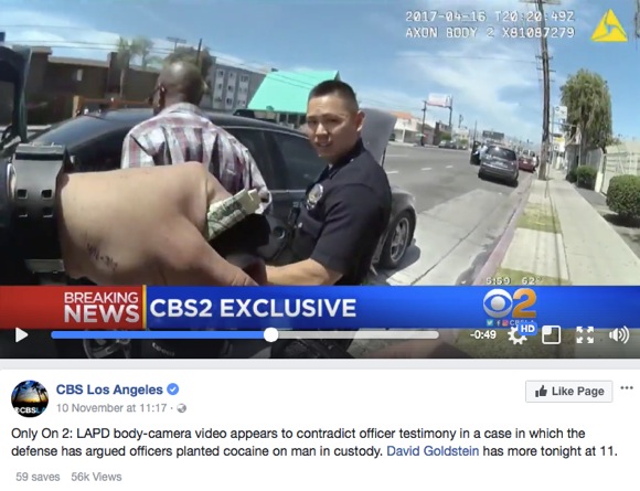 【決定的瞬間】警察官が容疑者の財布にコカインを忍ばせ、逮捕……ボディカメラが捉えた映像が問題に