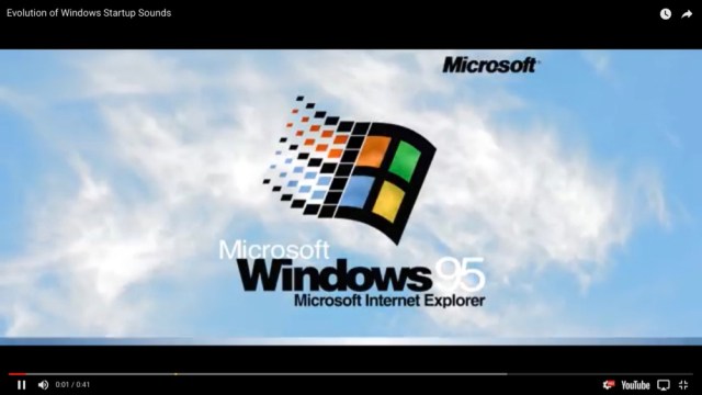 懐かしすぎる！「Windows95からWindows10まで」の起動音をまとめた動画