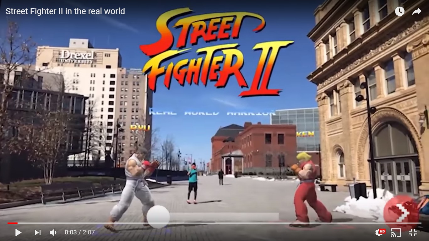 ストリートファイター がポケモンgoみたいなarゲームに 現実のストリートを飛び交う波動拳にときめきが止まらねェェェエエエ ロケットニュース24