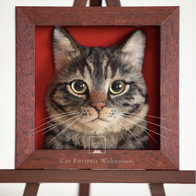 えっ…本物の猫じゃないの!? 日本人アーティストの作った「リアルすぎる猫の肖像画」が海外で話題に ロケットニュース24
