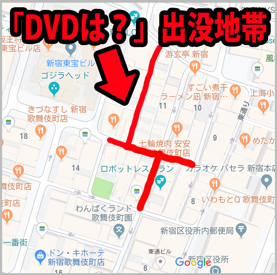 裏 dvd 新宿