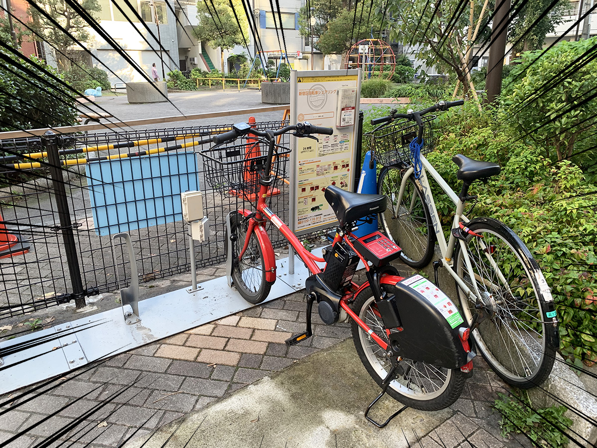 赤い レンタル 自転車