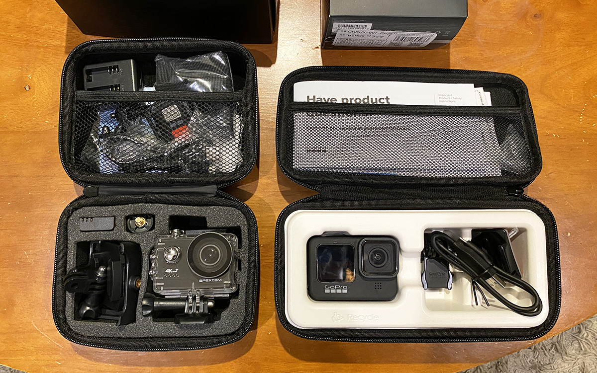 4980円の激安アクションカメラ『Apexcam』と最新の『GoPro HERO9 Black 