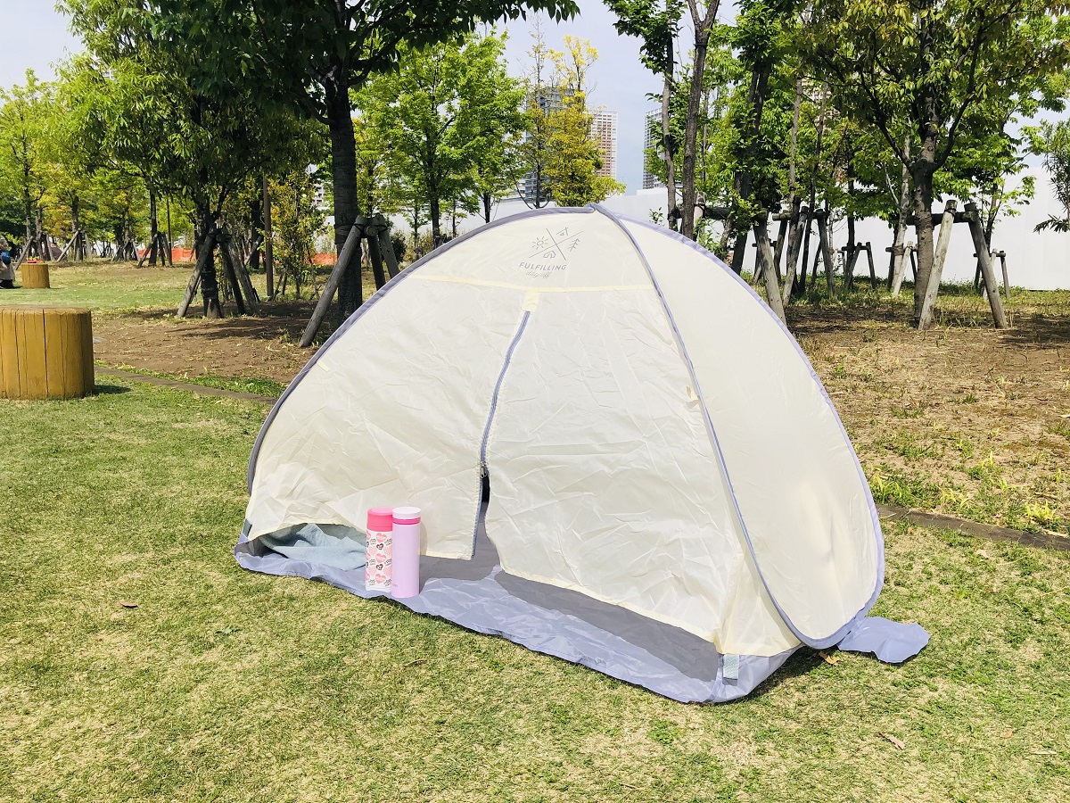 3COINSに売ってた税込1650円の「カーテン付きテント」は広くて快適だし設置するのも超簡単！ ただし… | ロケットニュース24