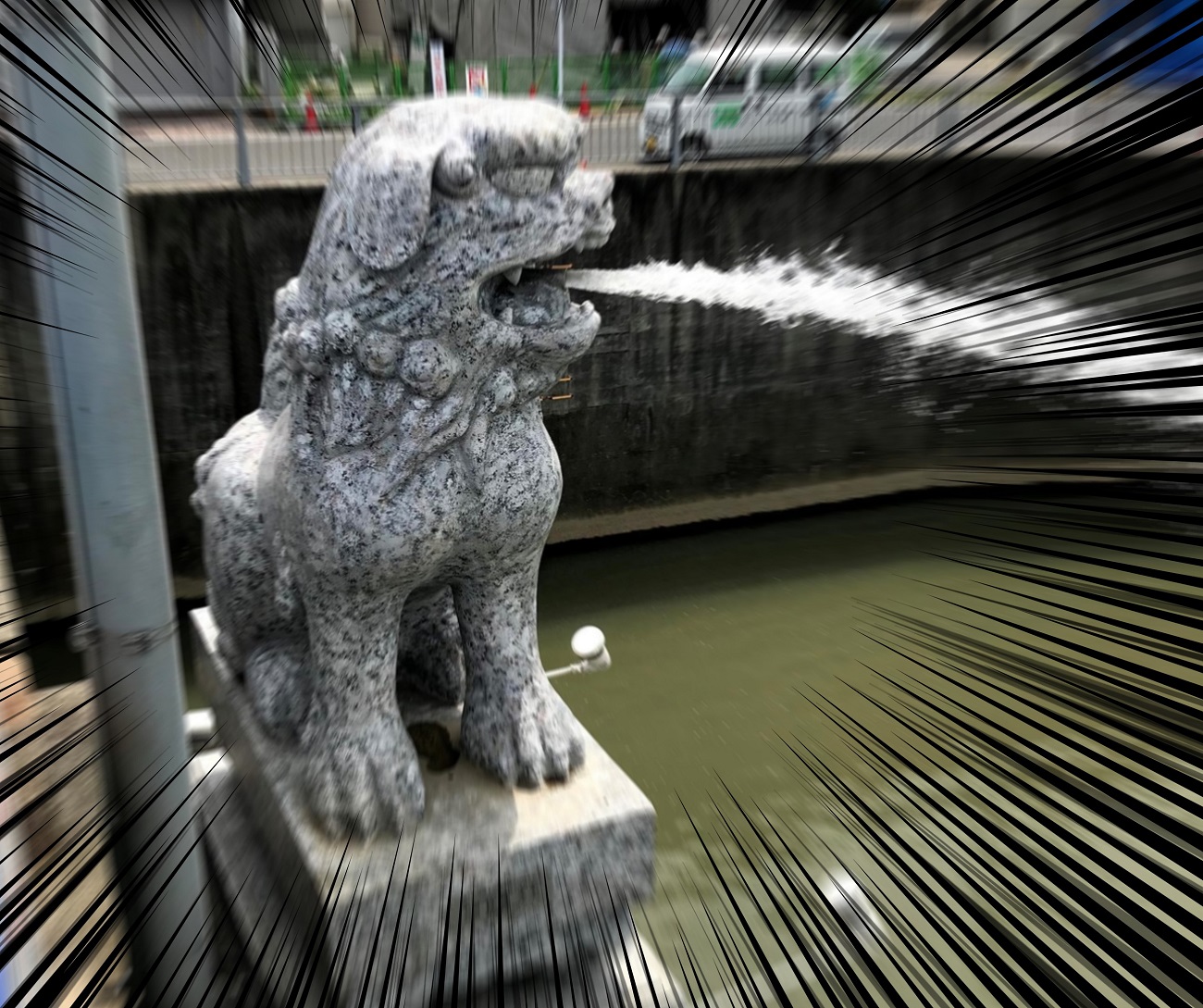 珍スポット 福岡で見かけたマーライオンのインパクトはシンガポール以上 狛犬が水を吐くってマジかよ ロケットニュース24