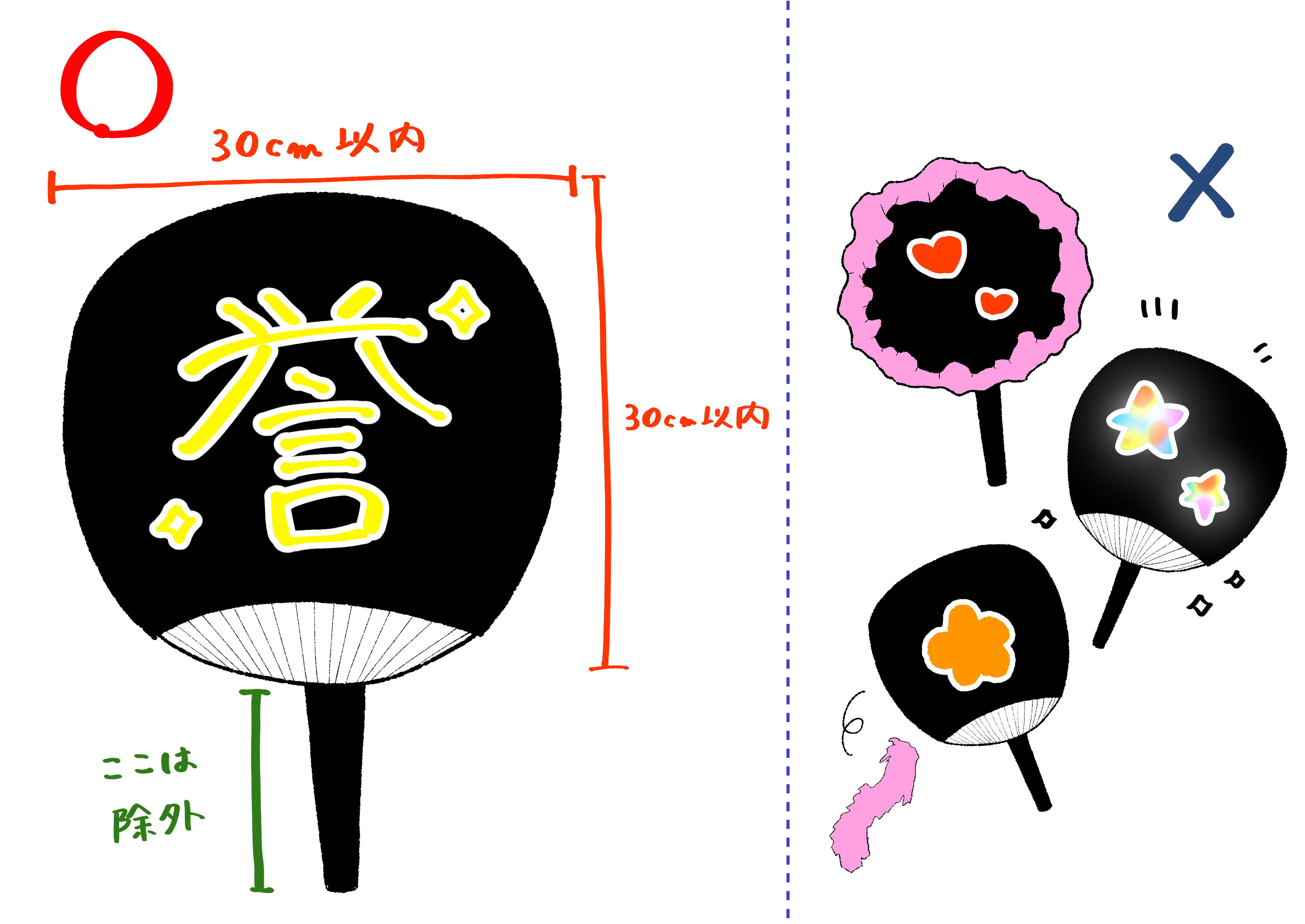 応援用うちわ文字 クリ ミュージカル刀剣乱舞