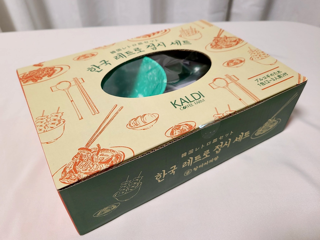 カルディ　韓国レトロ皿セット　4箱セット
