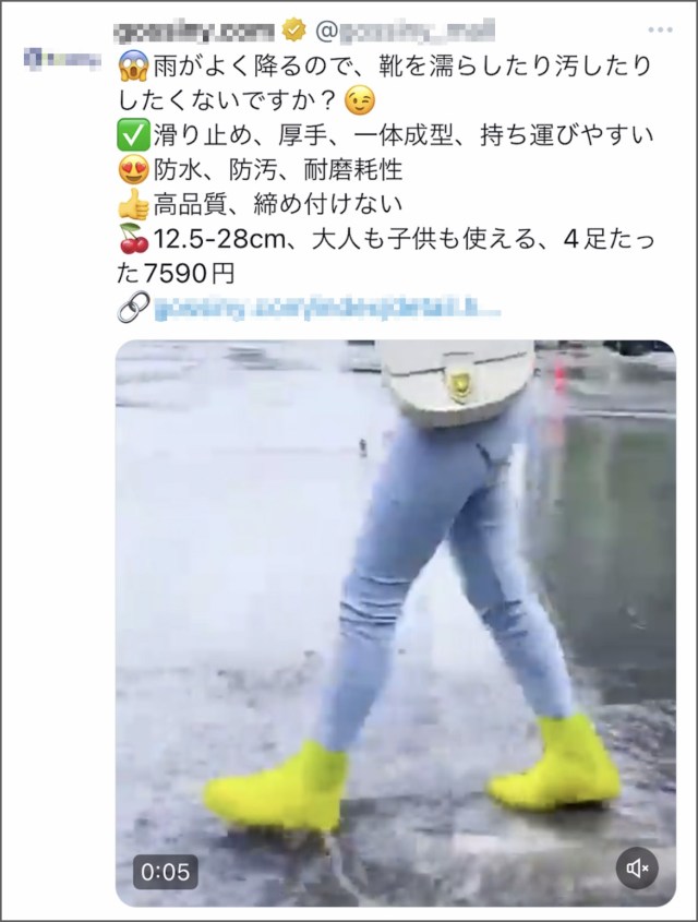 【Twitter糞広告】靴が濡れない『レインシューズカバー』を履いて水場に入った結果 / 怪しいネット通販検証