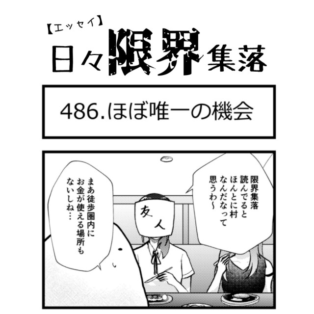 【エッセイ漫画】日々限界集落 486話目「ほぼ唯一の機会」