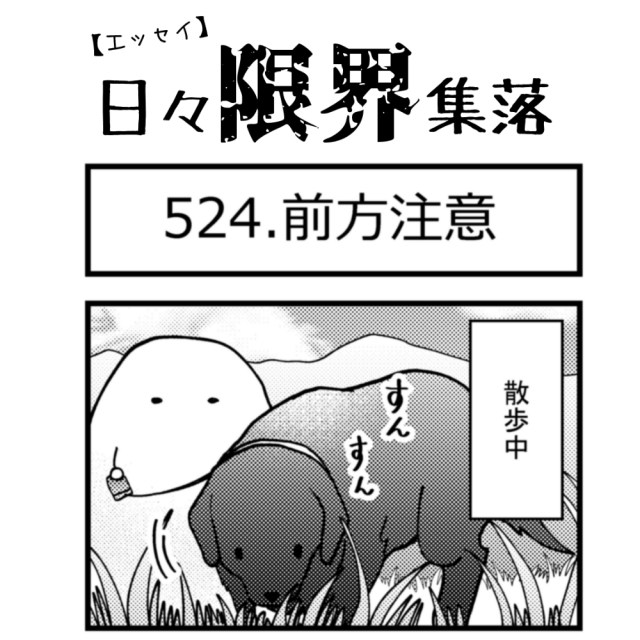 【エッセイ漫画】日々限界集落 524話目「前方注意」