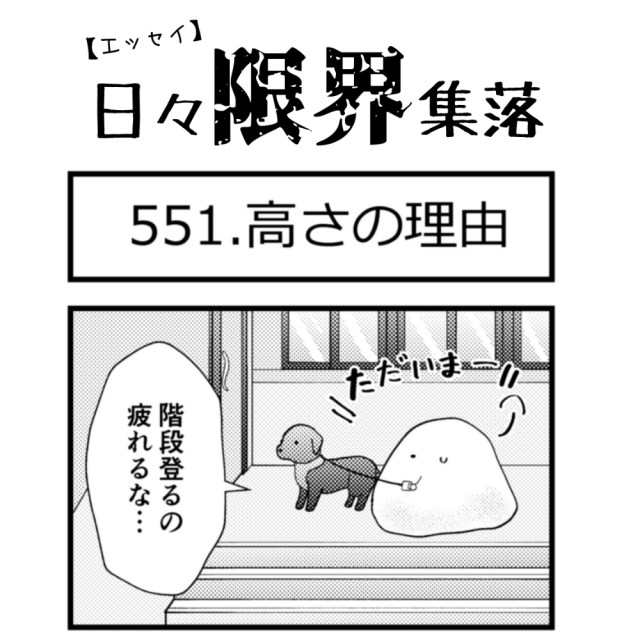 【エッセイ漫画】日々限界集落 551話目「高さの理由」