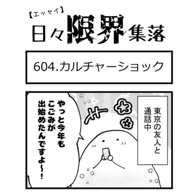 【エッセイ漫画】日々限界集落 604話目「カルチャーショック」