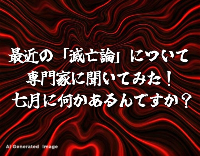 最近の「滅亡論」について滅亡・予言研究家に聞いてみた！ 2025年7月に何かあるんですか!?