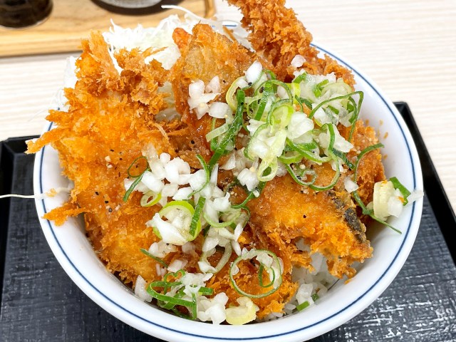 【修行か？】かつや揚げ物4種の新商品「ねぎ塩カツ丼」を頼んだら…店員さんからの “隠れメッセージ” が怖すぎて震えた