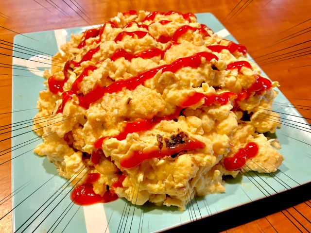 卵を10個使って巨大オムライスを作ってみたら…「ライスどこいった？」ってなった