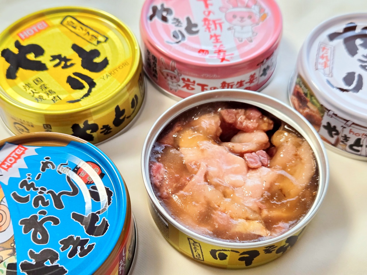 ☆kotakoji☆【プロフ改正❗️】 トライプ缶 4種8缶+9缶セット 久しぶりにホテイフーズの「やきとり缶詰」を買ったらラインナップが謎