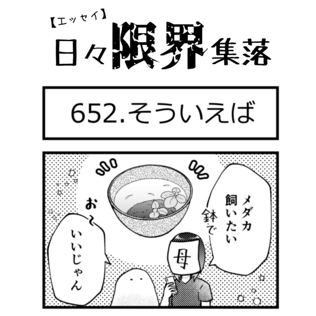 【エッセイ漫画】日々限界集落 652話目「そういえば」
