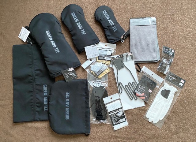 【安い】100円ショップ「キャンドゥ」のゴルフグッズを買ってみた / トータル14点で総額はなんと…