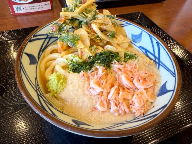 【優勝候補】丸亀製麵の静岡代表『桜えびとあおさのとろろ汁うどん』を食べて来た / わがまちうどん47