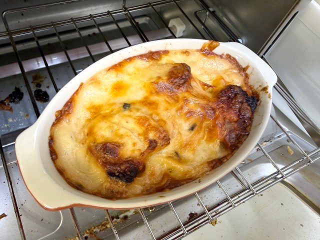 ファミマ「45%増量」の破壊力が凄まじすぎて… 食べきれなかった『大盛明太子スパゲティ』をグラタンにしたら最高だった ファミマ「45%増量」の破壊力が凄まじすぎて… 食べきれなかった『大盛明太子スパゲティ』をグラタンにしたら最高だった