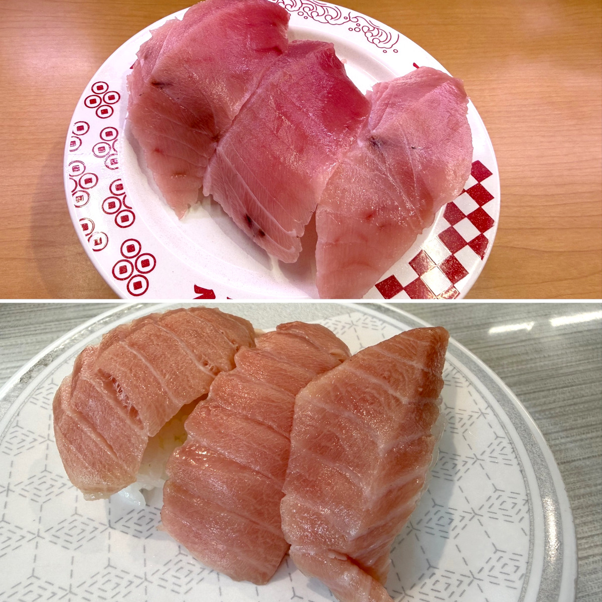 【完全決着】スシロー「特ネタ倍とろ（180円）」vs はま寿司「みなみまぐろ大とろ（110円）」
