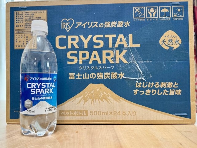 【1本50円】アイリスオーヤマの炭酸水「クリスタルスパーク（500ml）」24本セットが1197円 / Amazonタイムセール