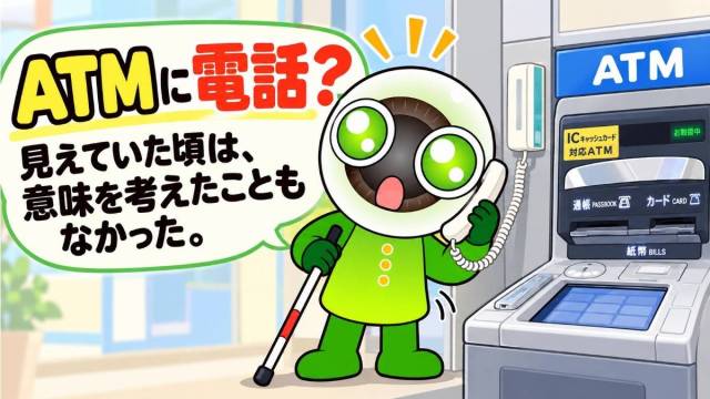 【視覚障害者の日常】目が見えなくなって初めて知った「ATM横の受話器」の正体 【視覚障害者の日常】目が見えなくなって初めて知った「ATM横の受話器」の正体